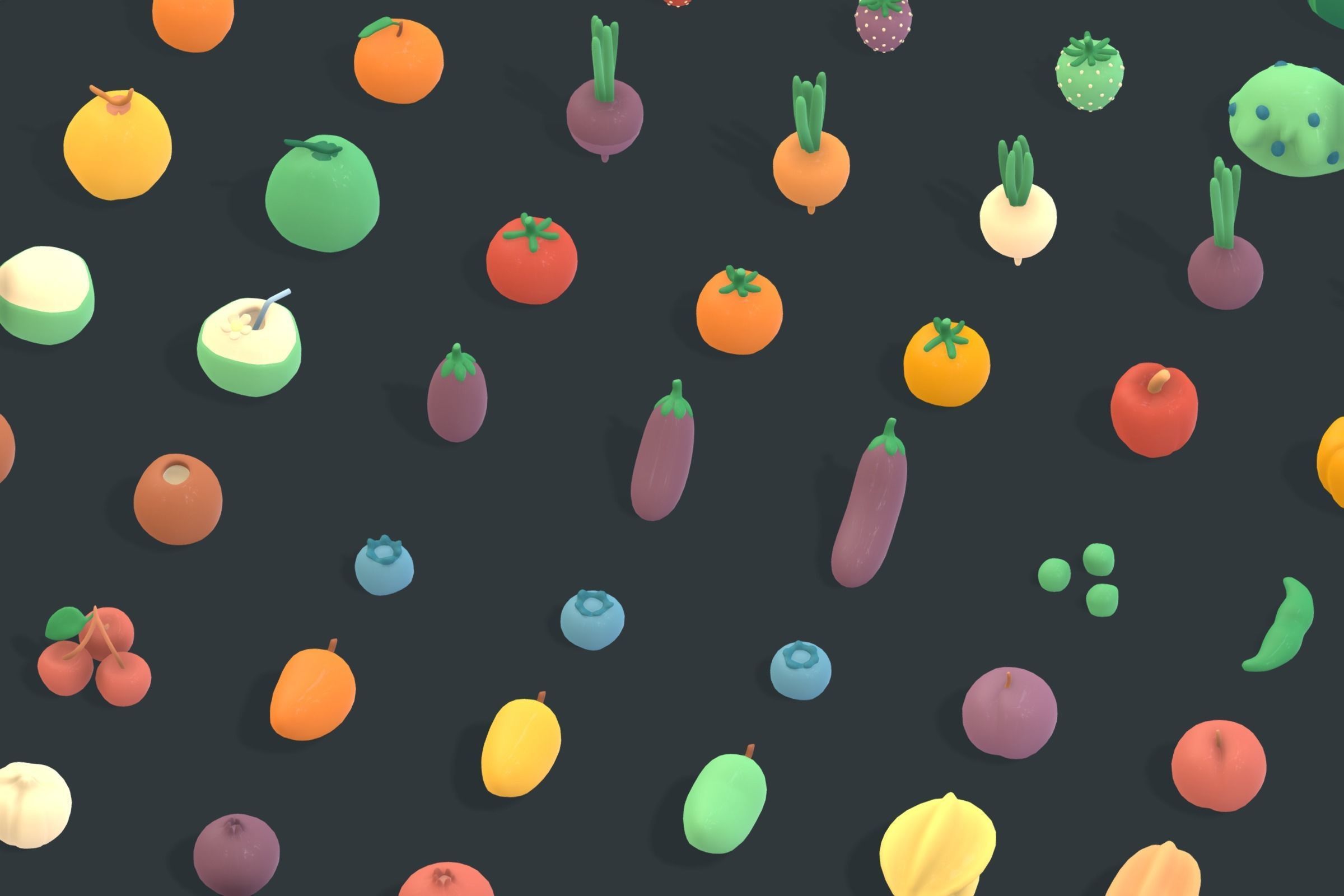 Back Garden - Animation Assets Low-poly 3D model_9