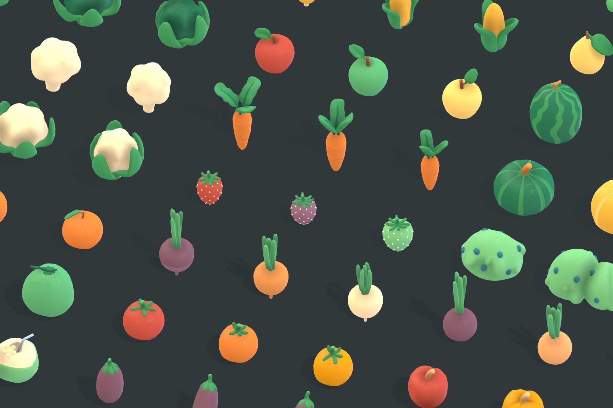 Back Garden - Animation Assets Low-poly 3D model_8