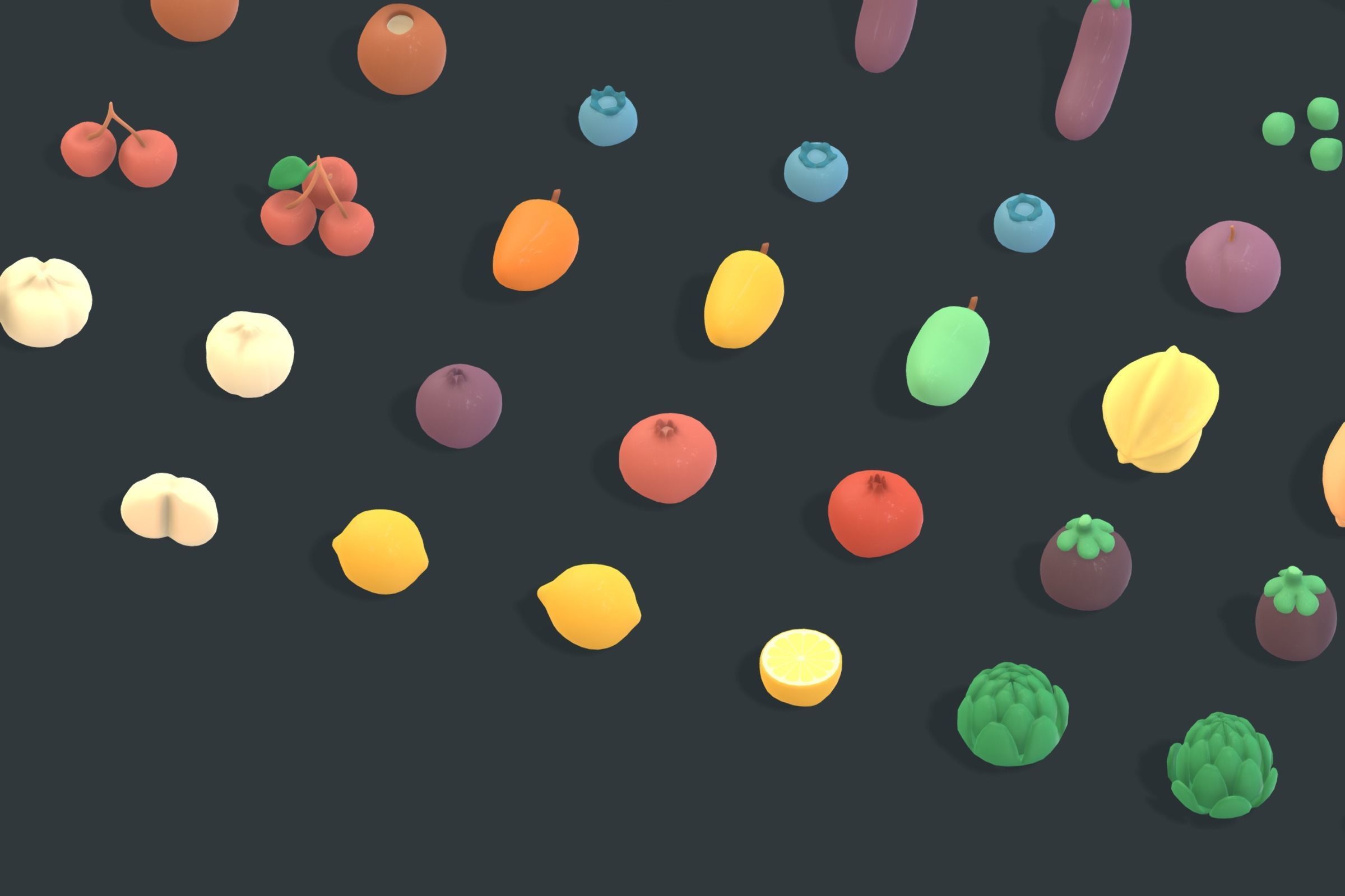 Back Garden - Animation Assets Low-poly 3D model_10