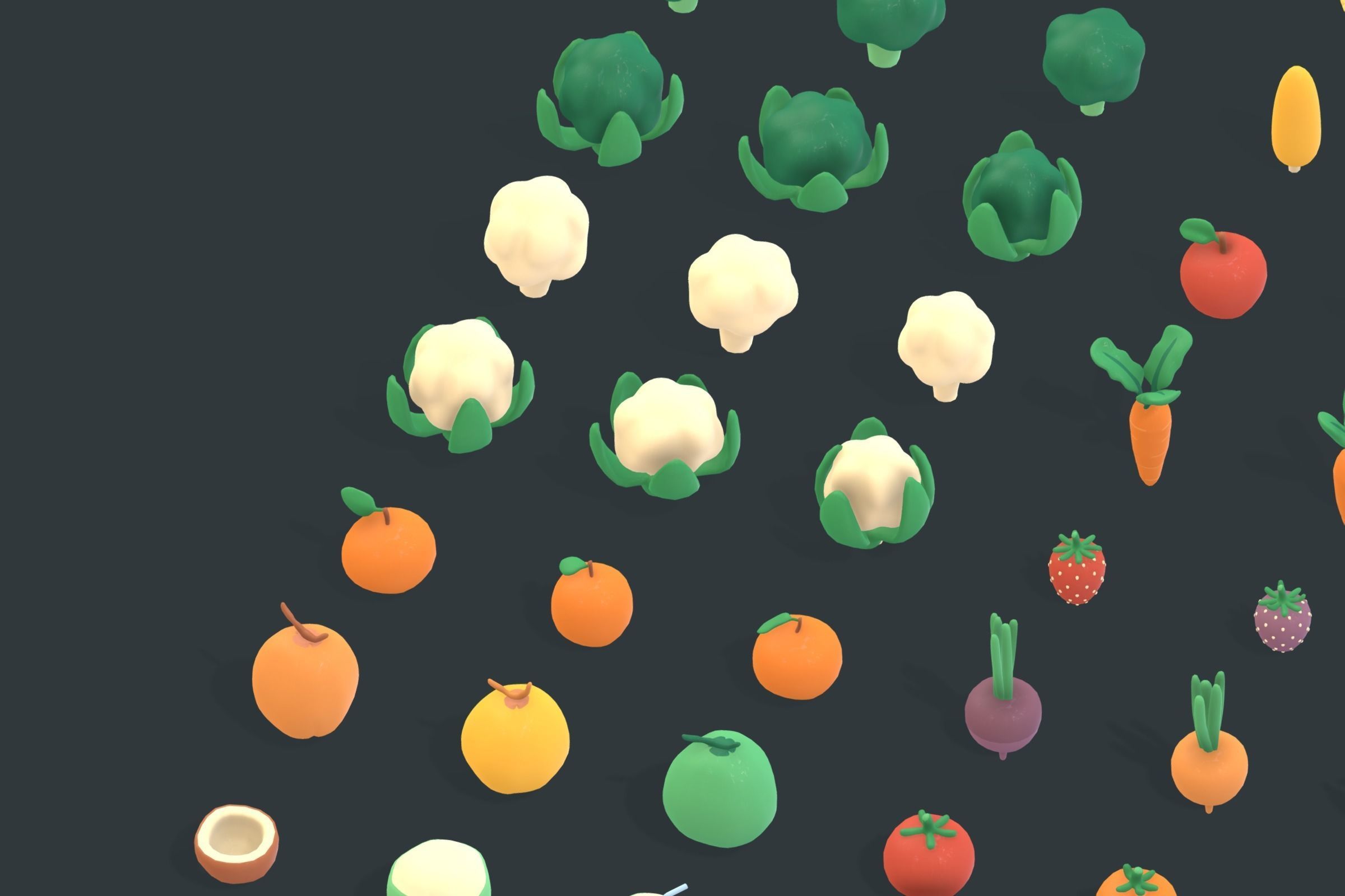 Back Garden - Animation Assets Low-poly 3D model_7