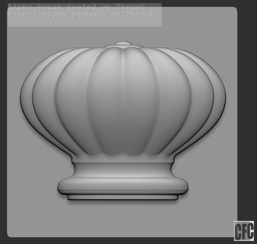 WoodCarving Finial - 3d model for CNC - FinialCFC04 3D print model_19