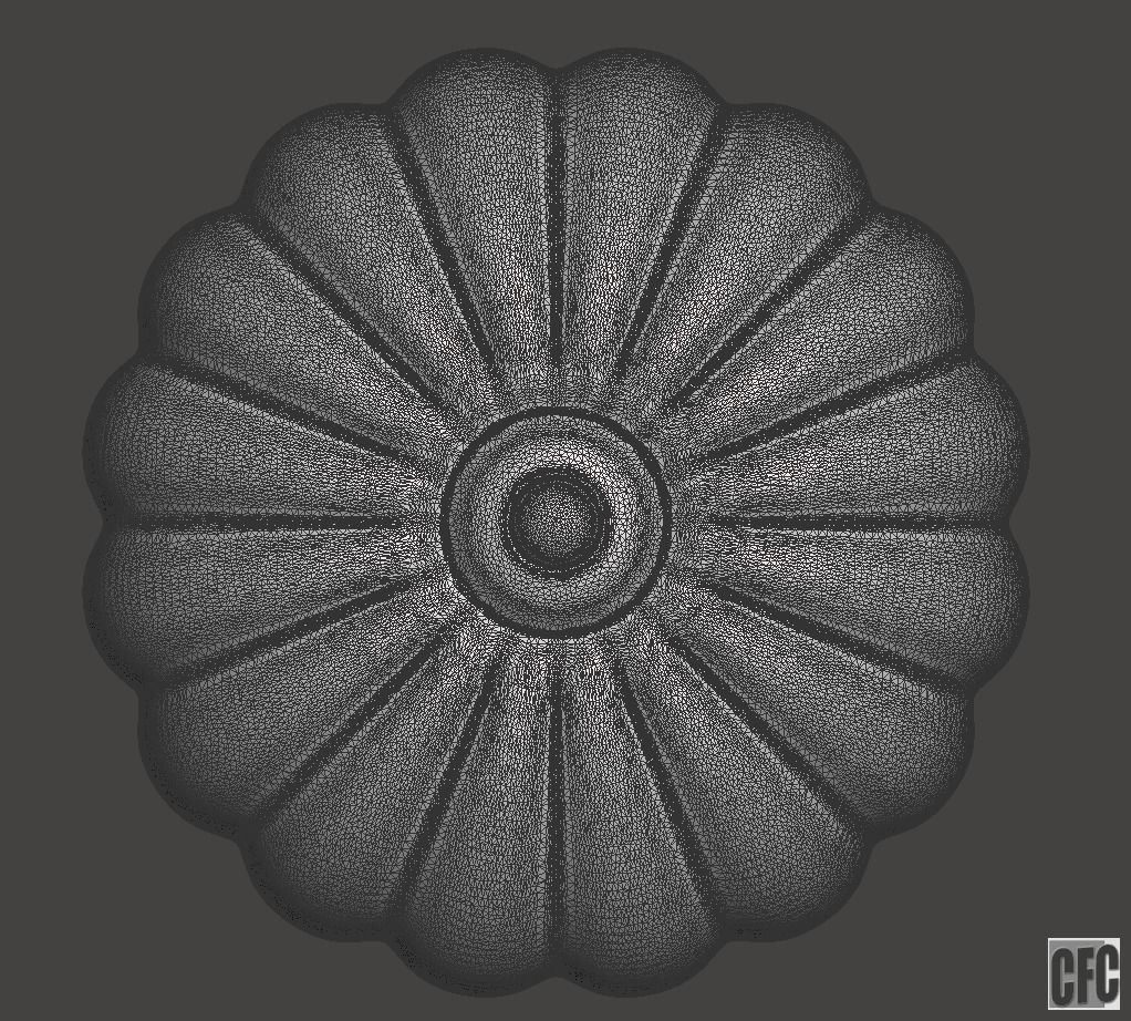 WoodCarving Finial - 3d model for CNC - FinialCFC04 3D print model_9