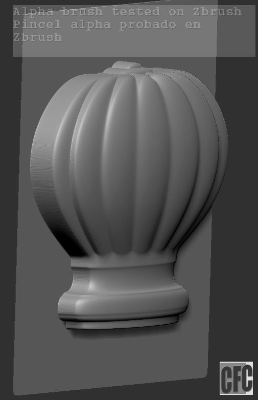 WoodCarving Finial - 3d model for CNC - FinialCFC04 3D print model_21