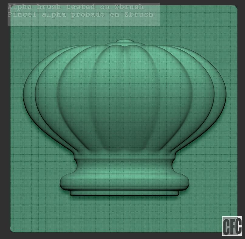 WoodCarving Finial - 3d model for CNC - FinialCFC04 3D print model_22