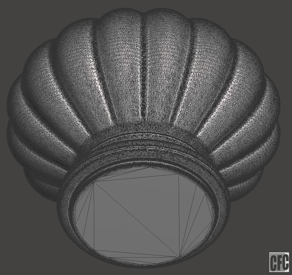 WoodCarving Finial - 3d model for CNC - FinialCFC04 3D print model_5