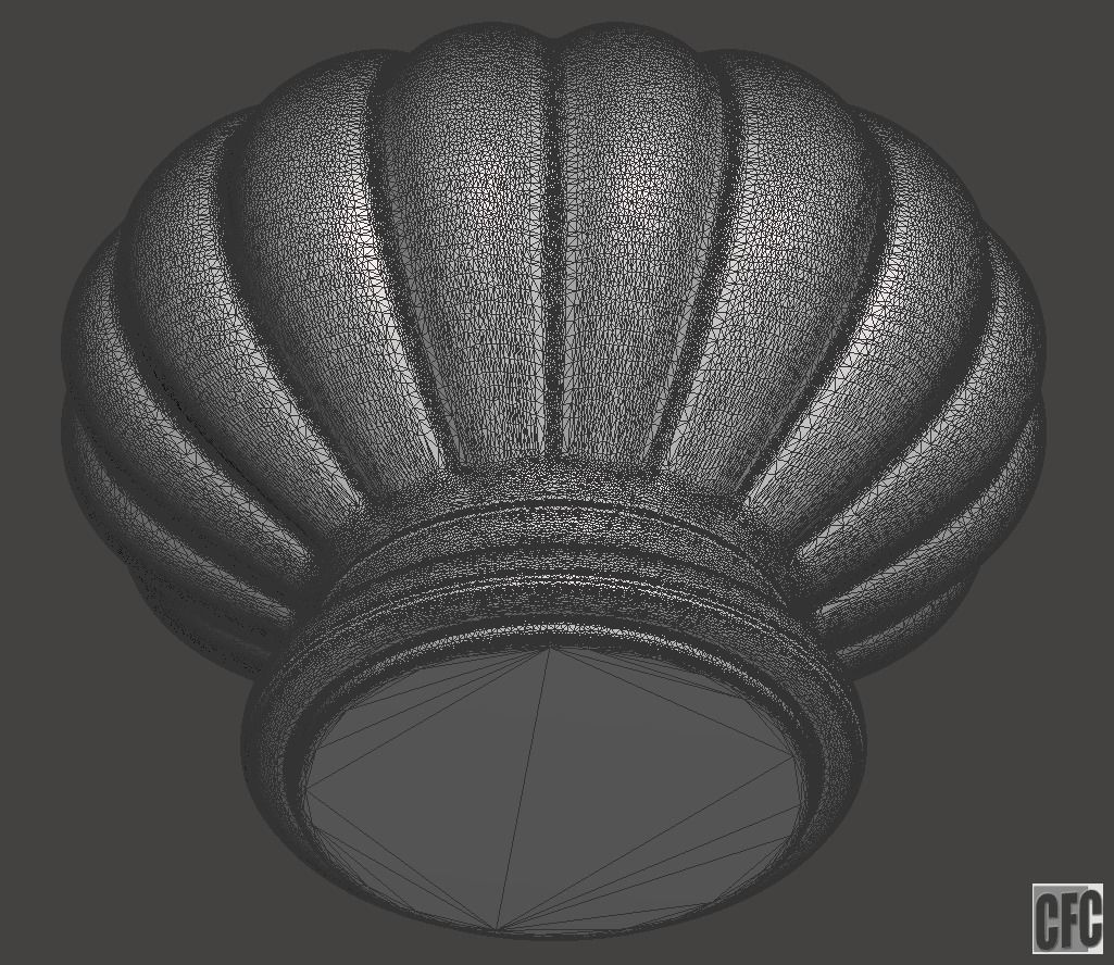 WoodCarving Finial - 3d model for CNC - FinialCFC04 3D print model_6