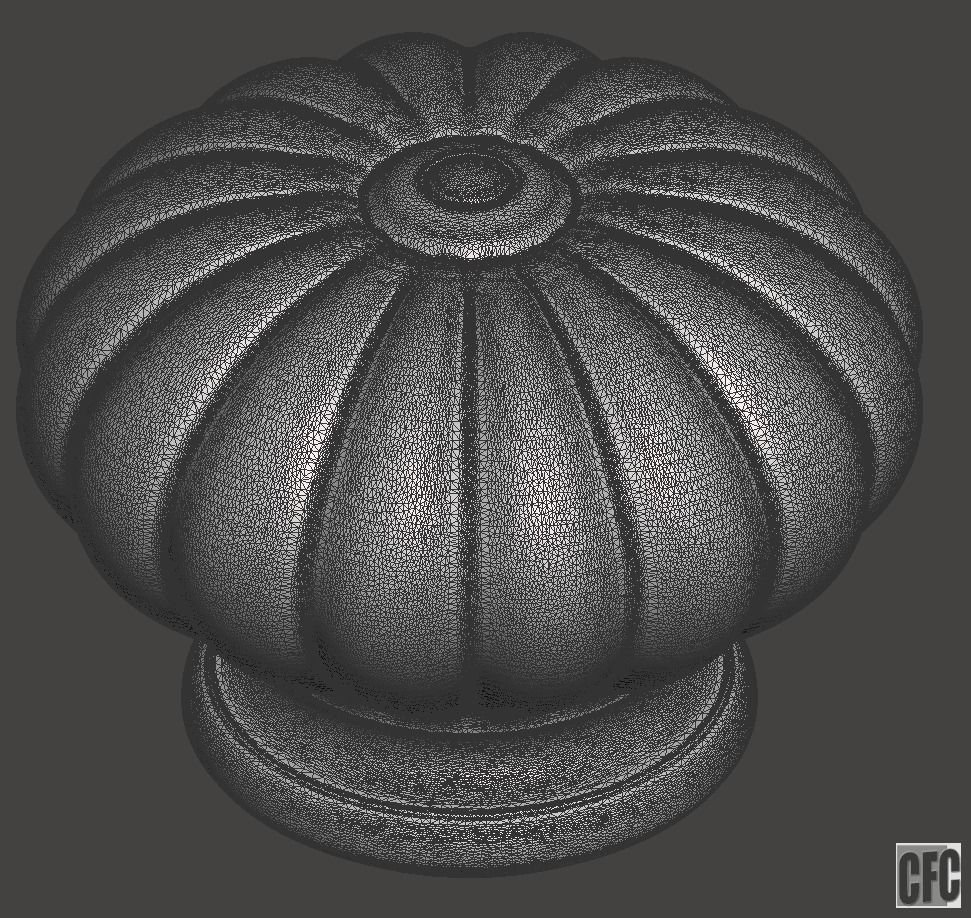 WoodCarving Finial - 3d model for CNC - FinialCFC04 3D print model_7