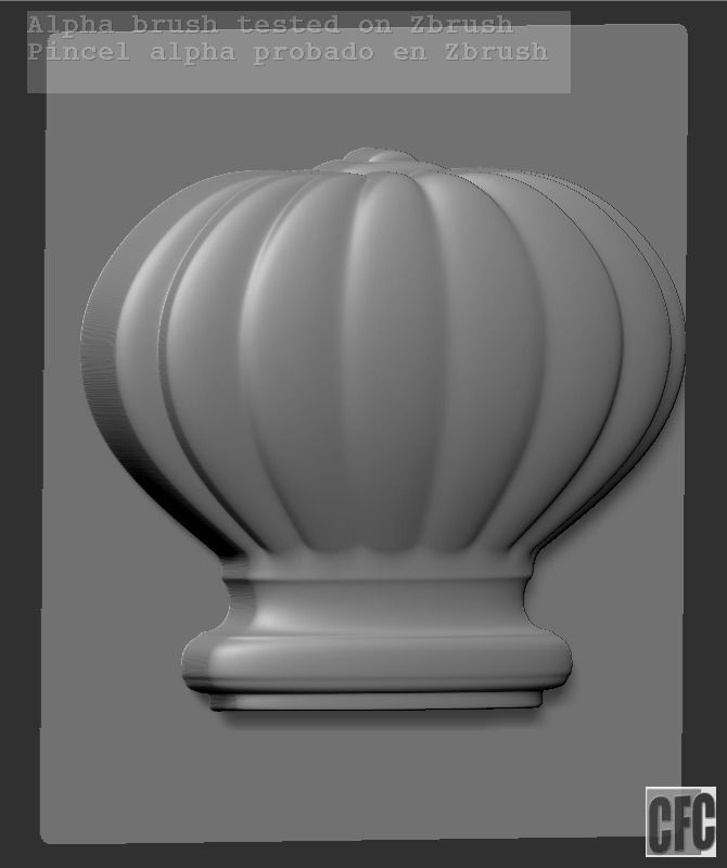 WoodCarving Finial - 3d model for CNC - FinialCFC04 3D print model_20