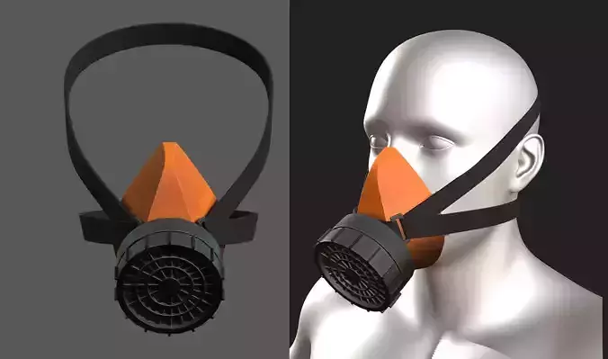 Gas mask plastic protection combat soldier scifi 