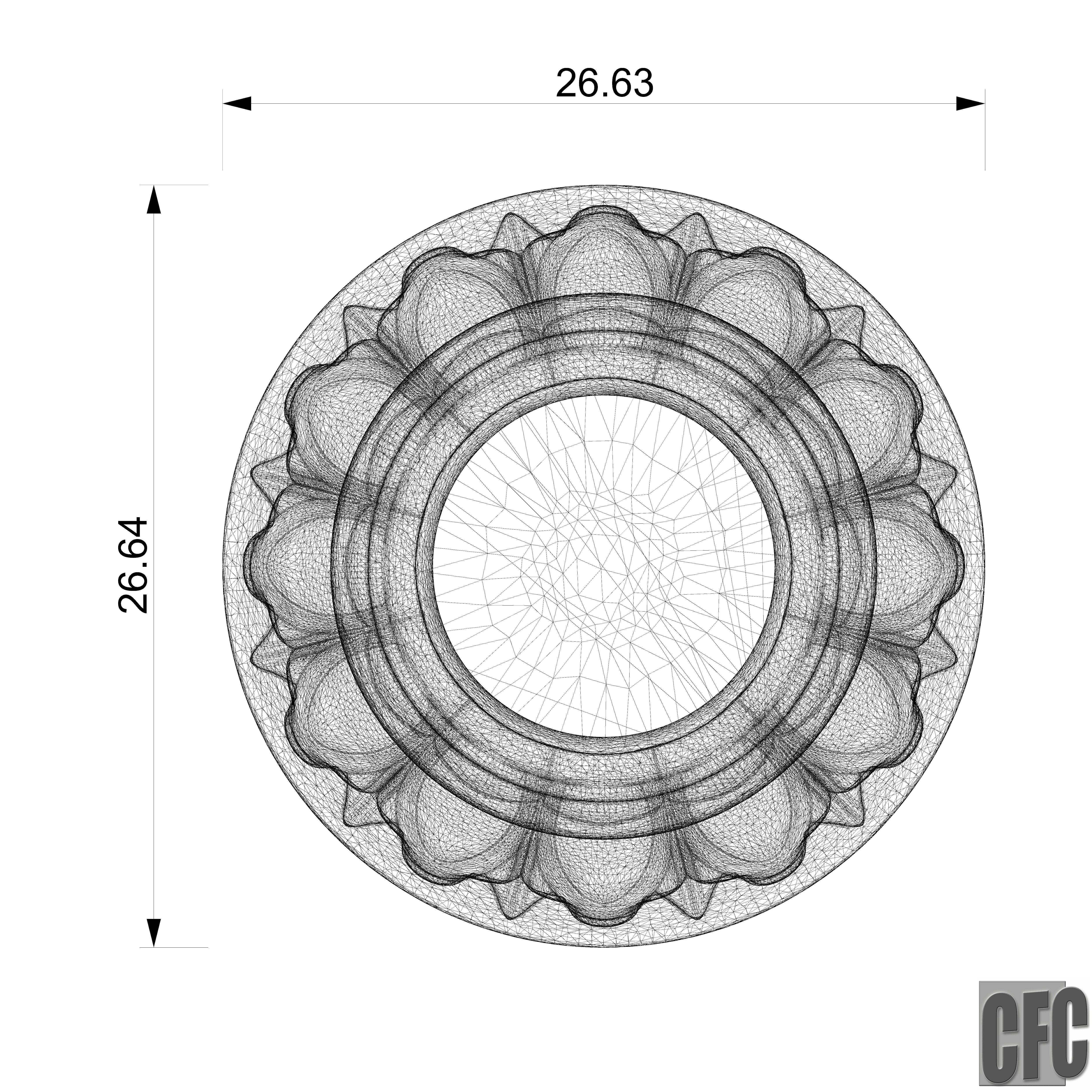 WoodCarving Finial - 3d model for CNC - FinialCFC05 3D print model_9