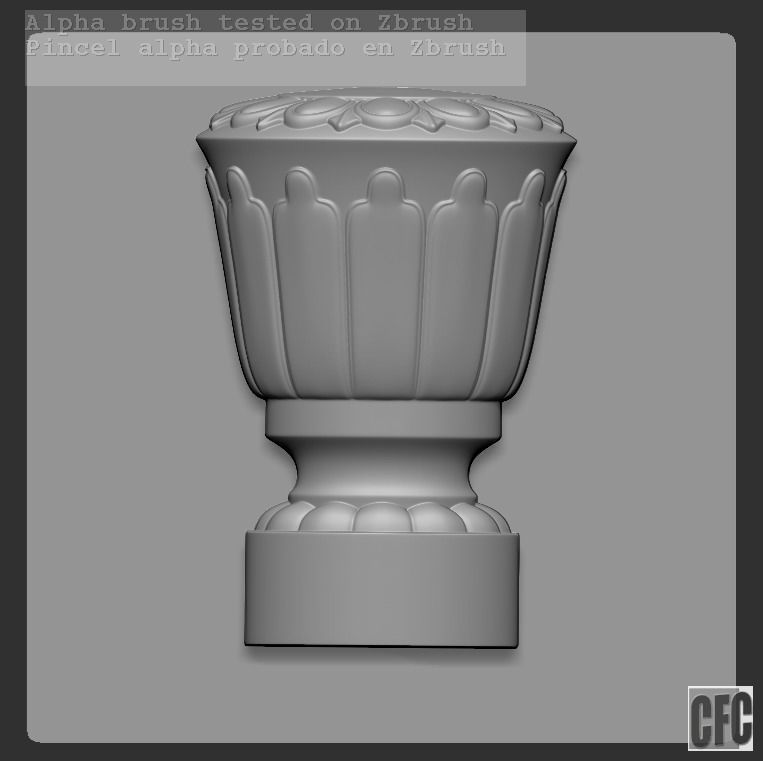 WoodCarving Finial - 3d model for CNC - FinialCFC05 3D print model_12