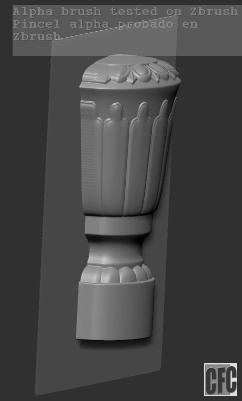 WoodCarving Finial - 3d model for CNC - FinialCFC05 3D print model_14