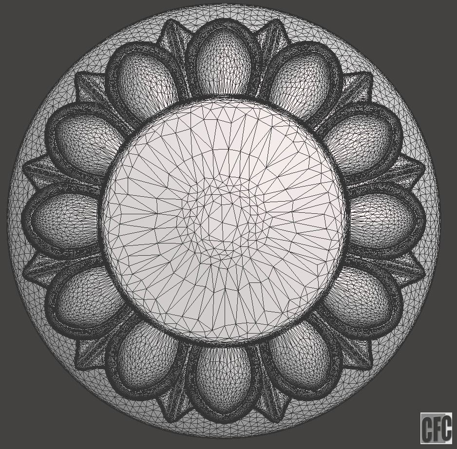 WoodCarving Finial - 3d model for CNC - FinialCFC05 3D print model_7