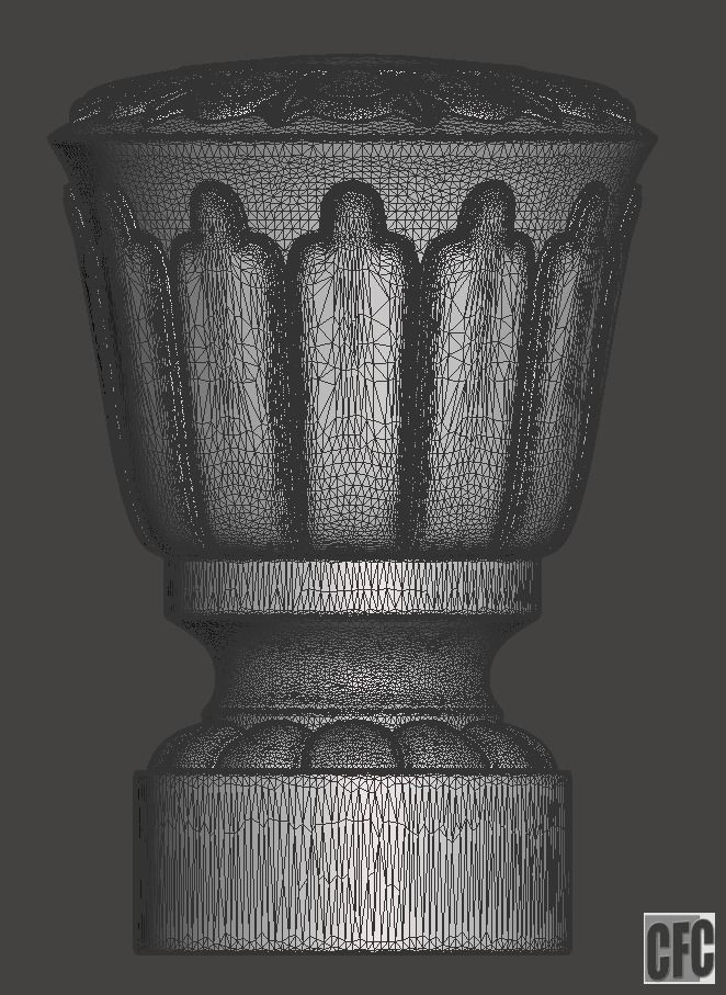 WoodCarving Finial - 3d model for CNC - FinialCFC05 3D print model_4