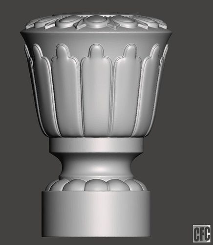 WoodCarving Finial - 3d model for CNC - FinialCFC05 3D print model