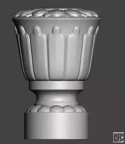WoodCarving Finial - 3d model for CNC - FinialCFC05 3D print model
