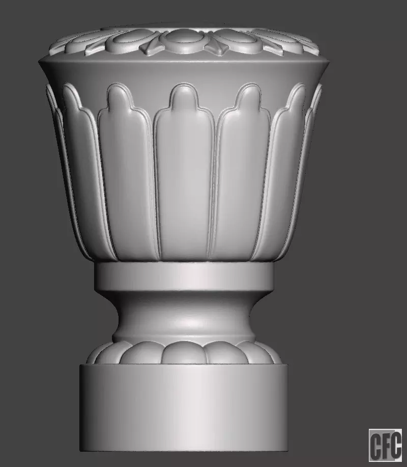 WoodCarving Finial - 3d model for CNC - FinialCFC05 3D print model_0