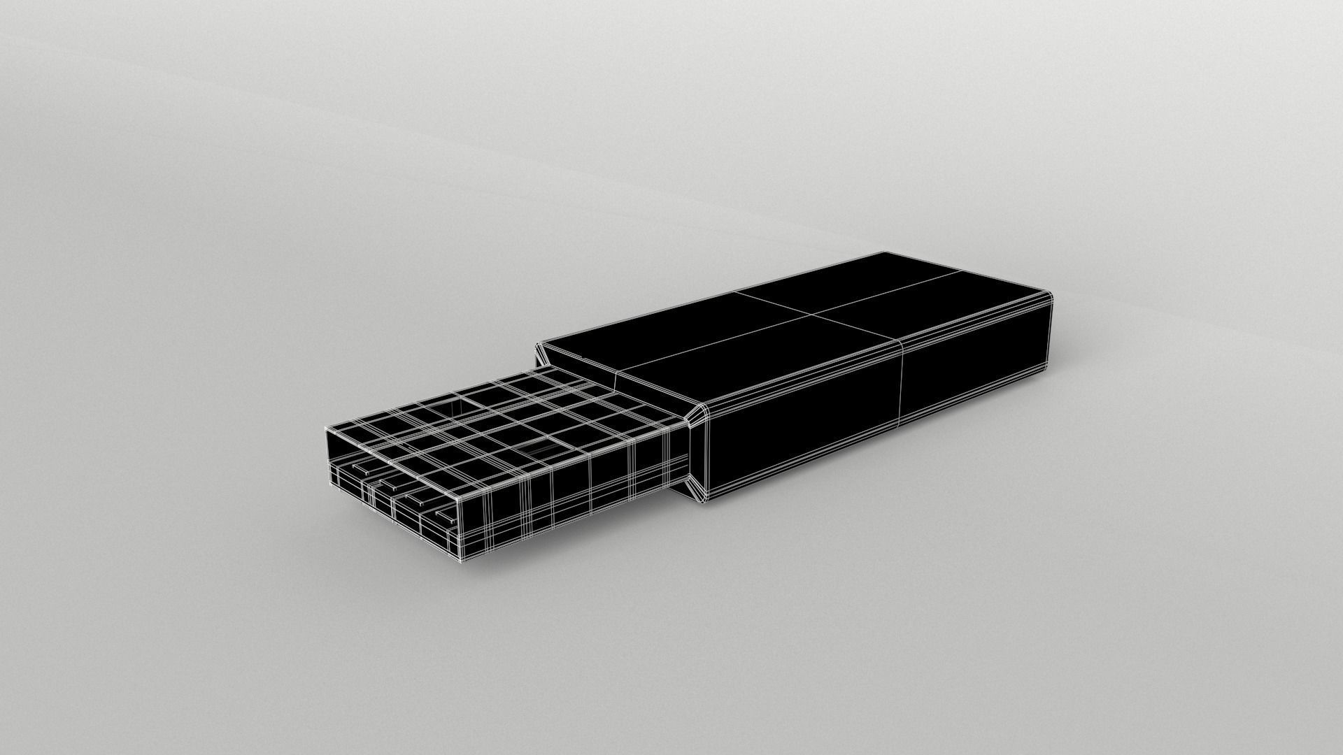 USB v1 002 Low-poly 3D model_7