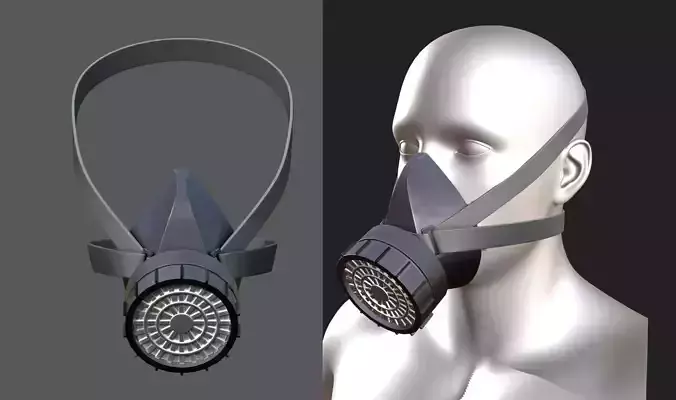 Gas mask plastic military combat soldier armor scifi 