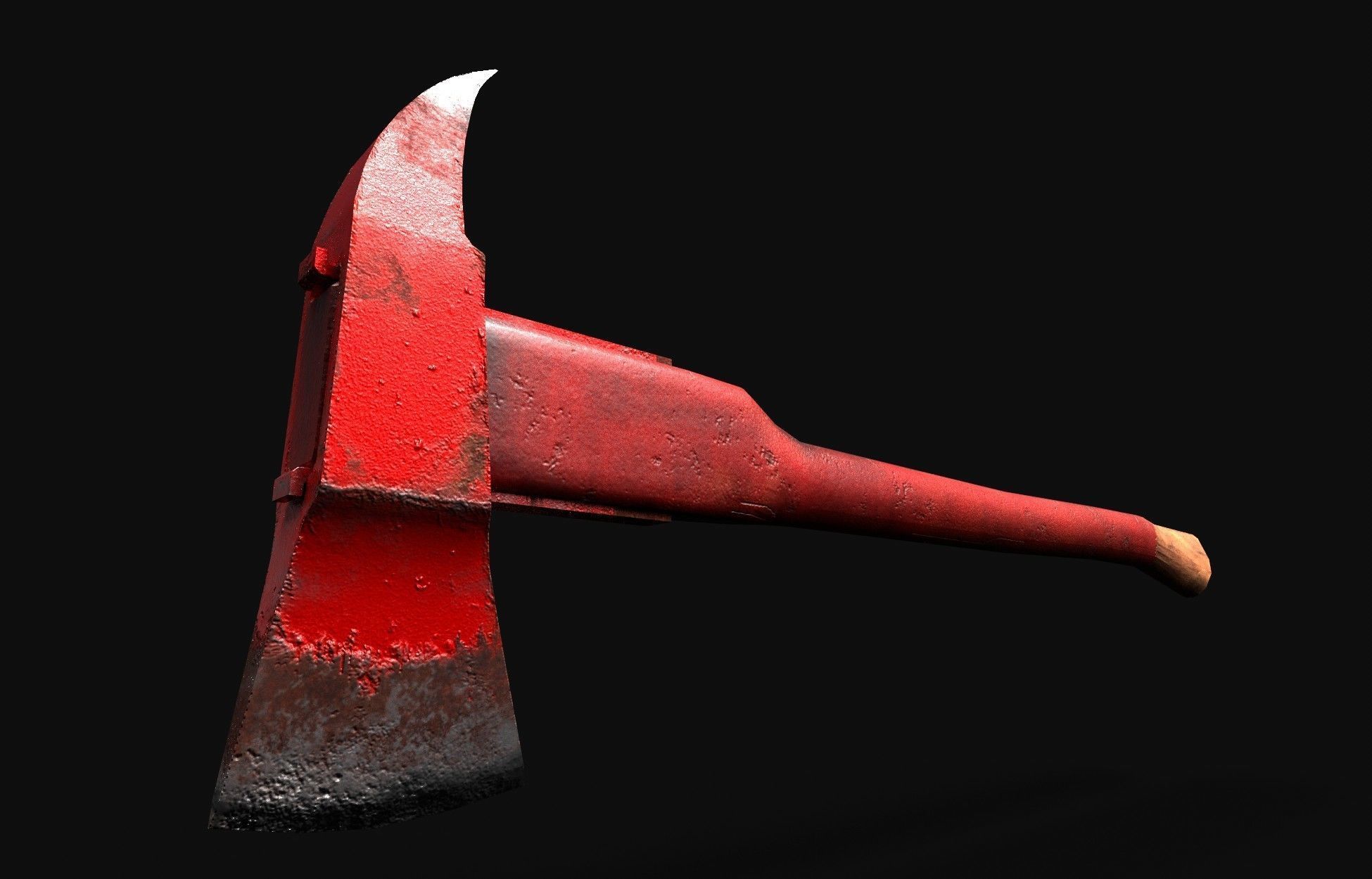 AXE Firefighter Low-poly 3D model_10