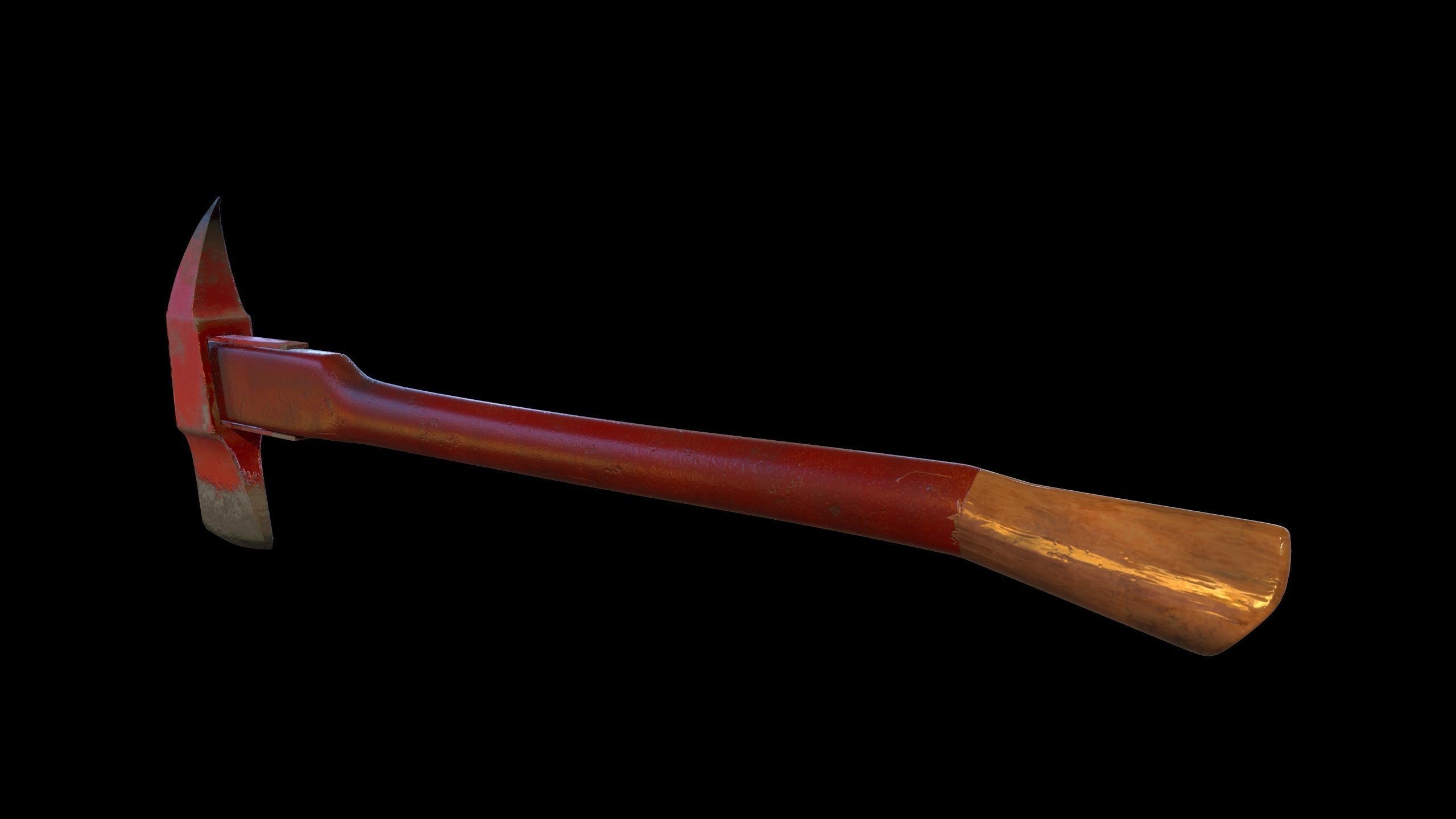 AXE Firefighter Low-poly 3D model_19