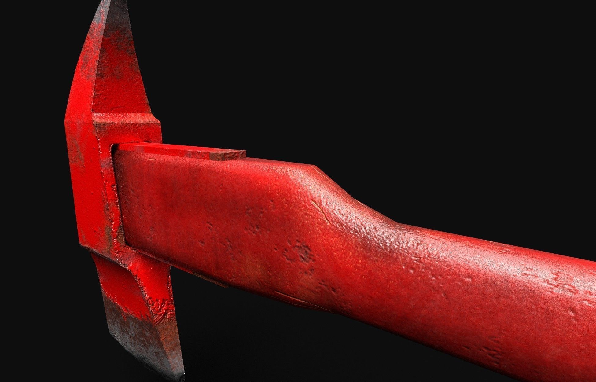 AXE Firefighter Low-poly 3D model_8