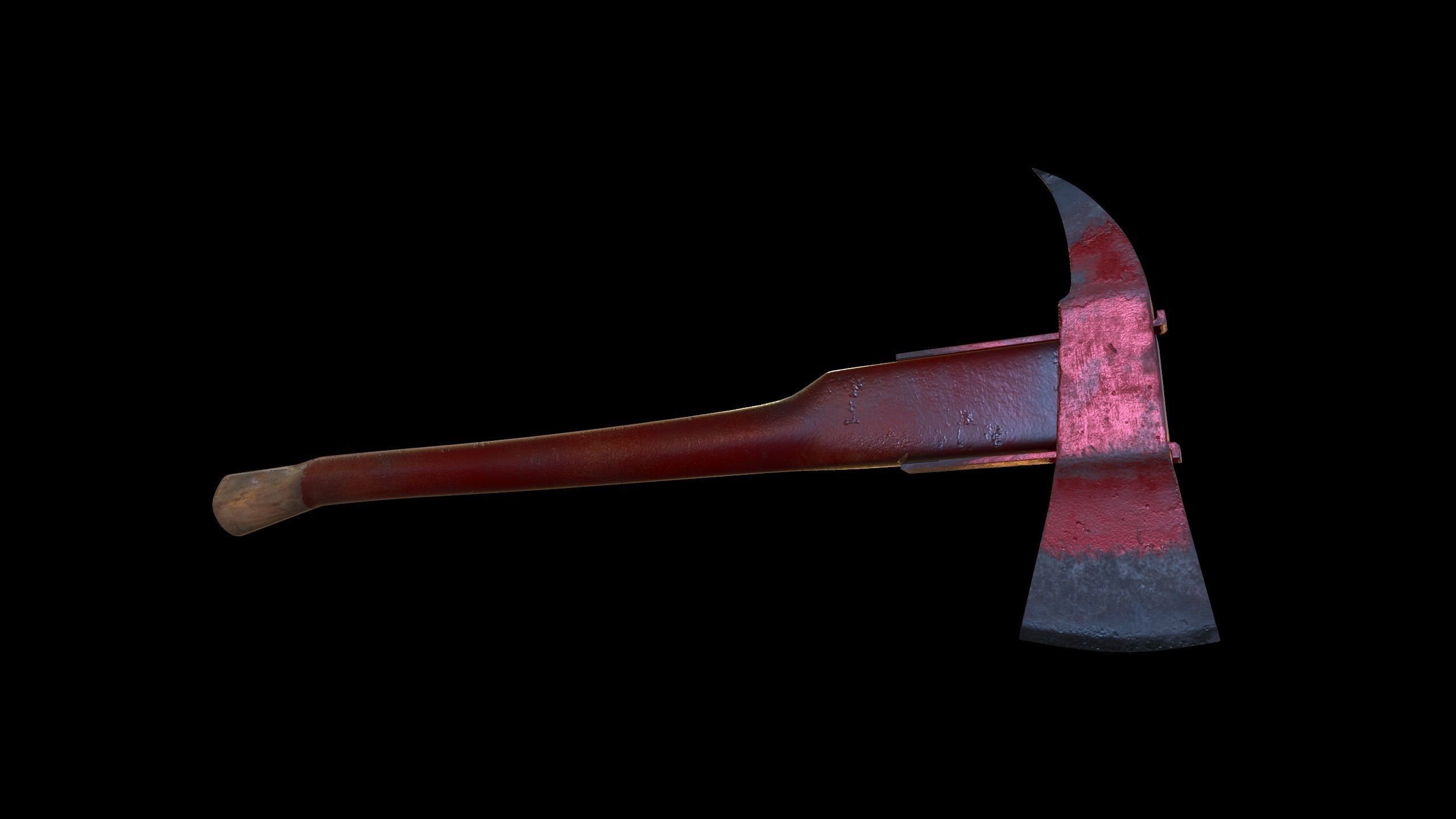 AXE Firefighter Low-poly 3D model_21