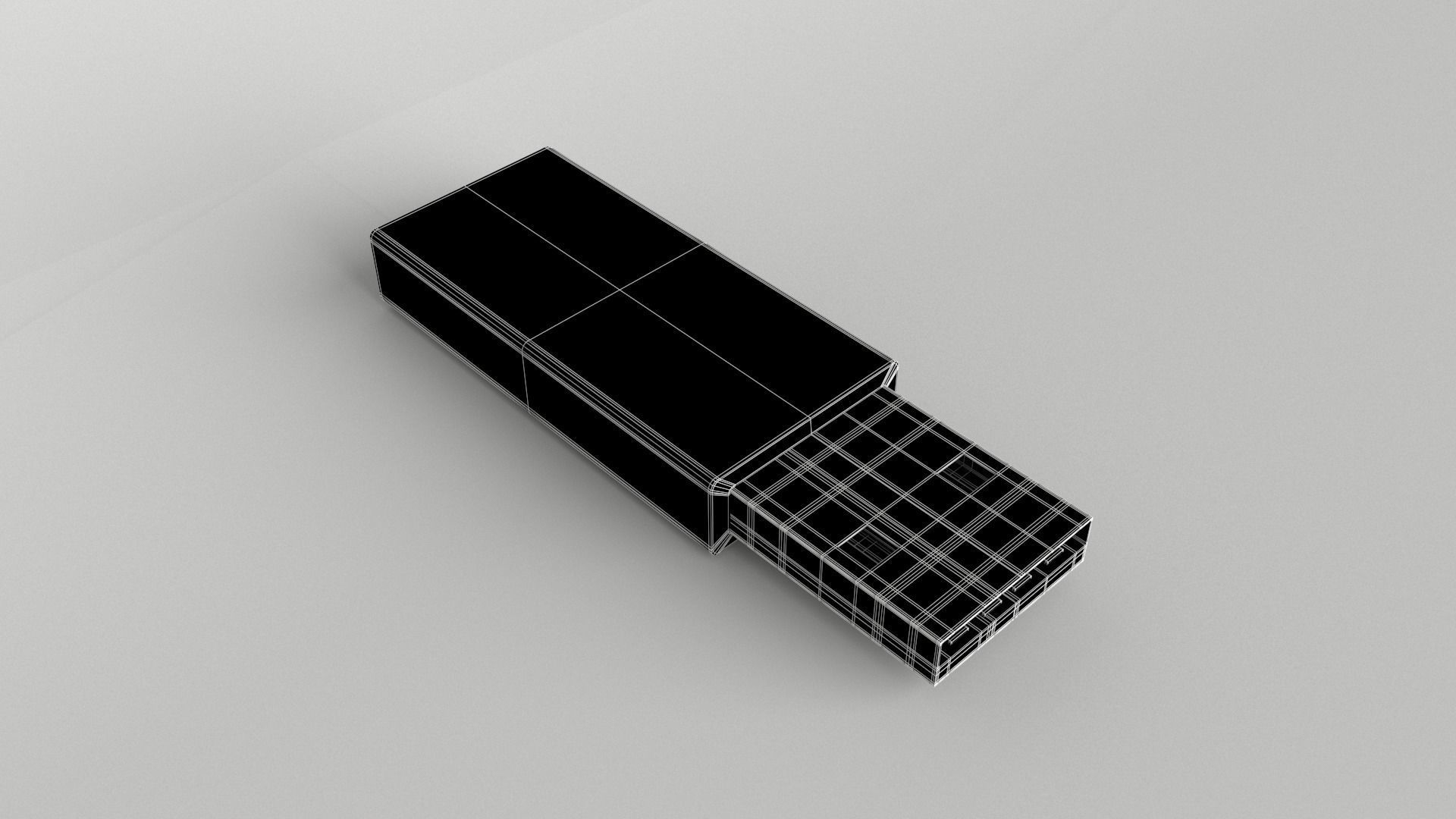 USB v1 005 Low-poly 3D model_8