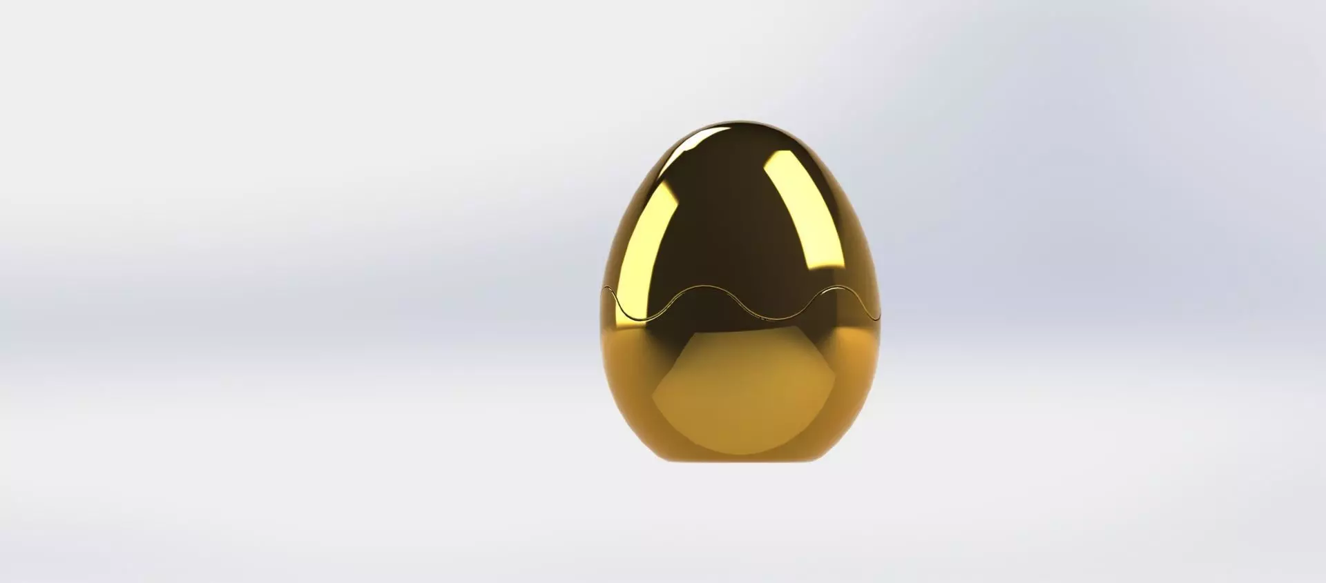 Egg - two halves egg 3D print model_0