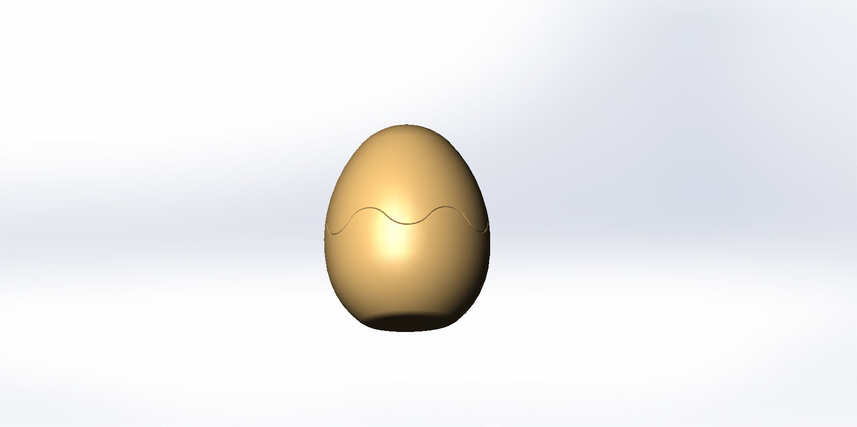 Egg - two halves egg 3D print model_1