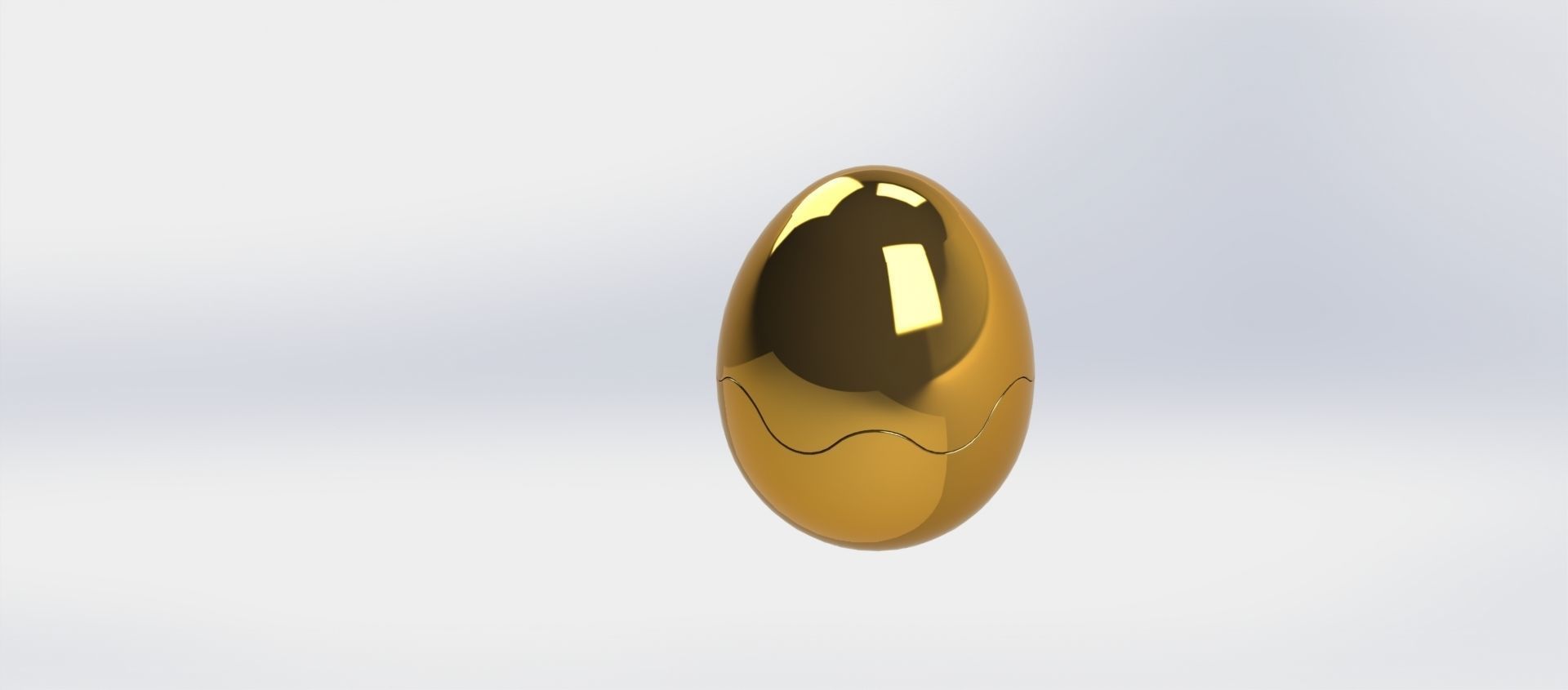 Egg - two halves egg 3D print model_3