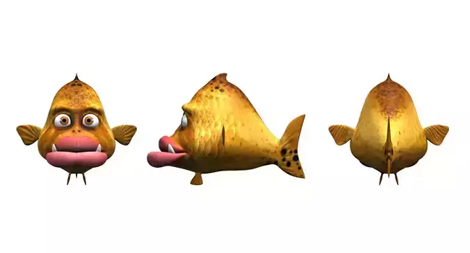 fish cartoon 3d model
