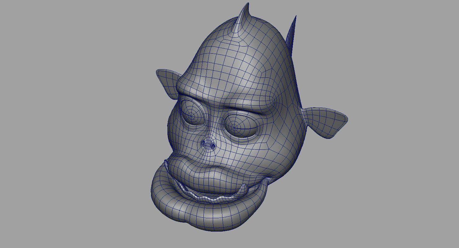 villon fish cartoon 3d rig model 3D model_23