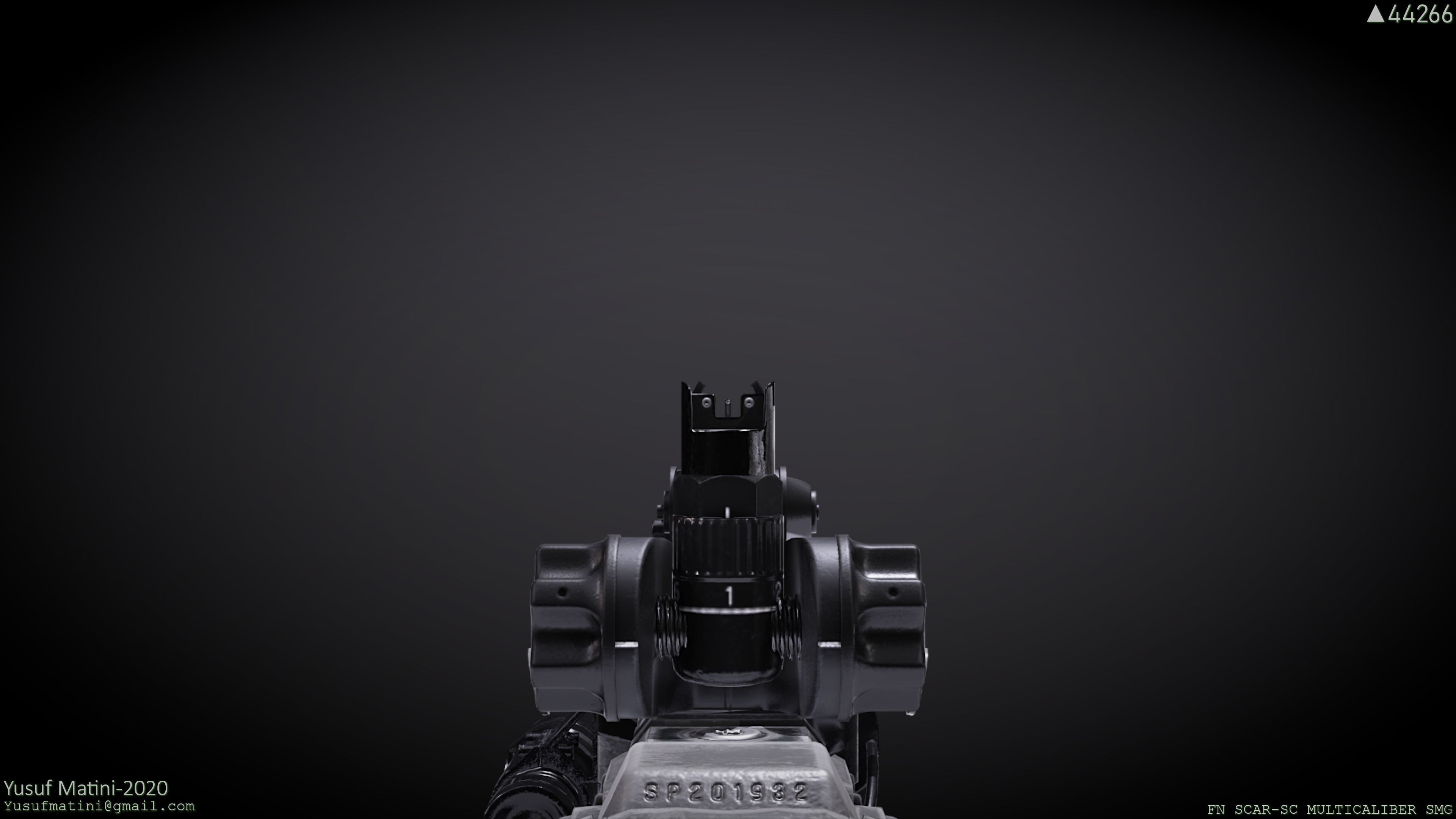 FN Scar-SC SMG Low-poly 3D model_5