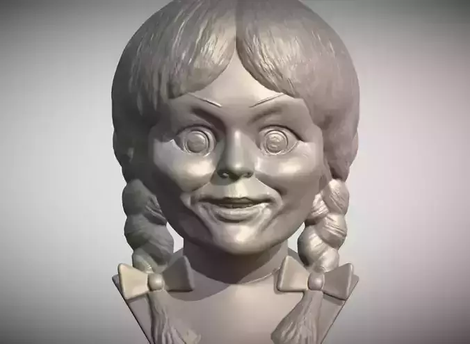 Annabelle bust 3D printing ready stl obj formats 3D print model