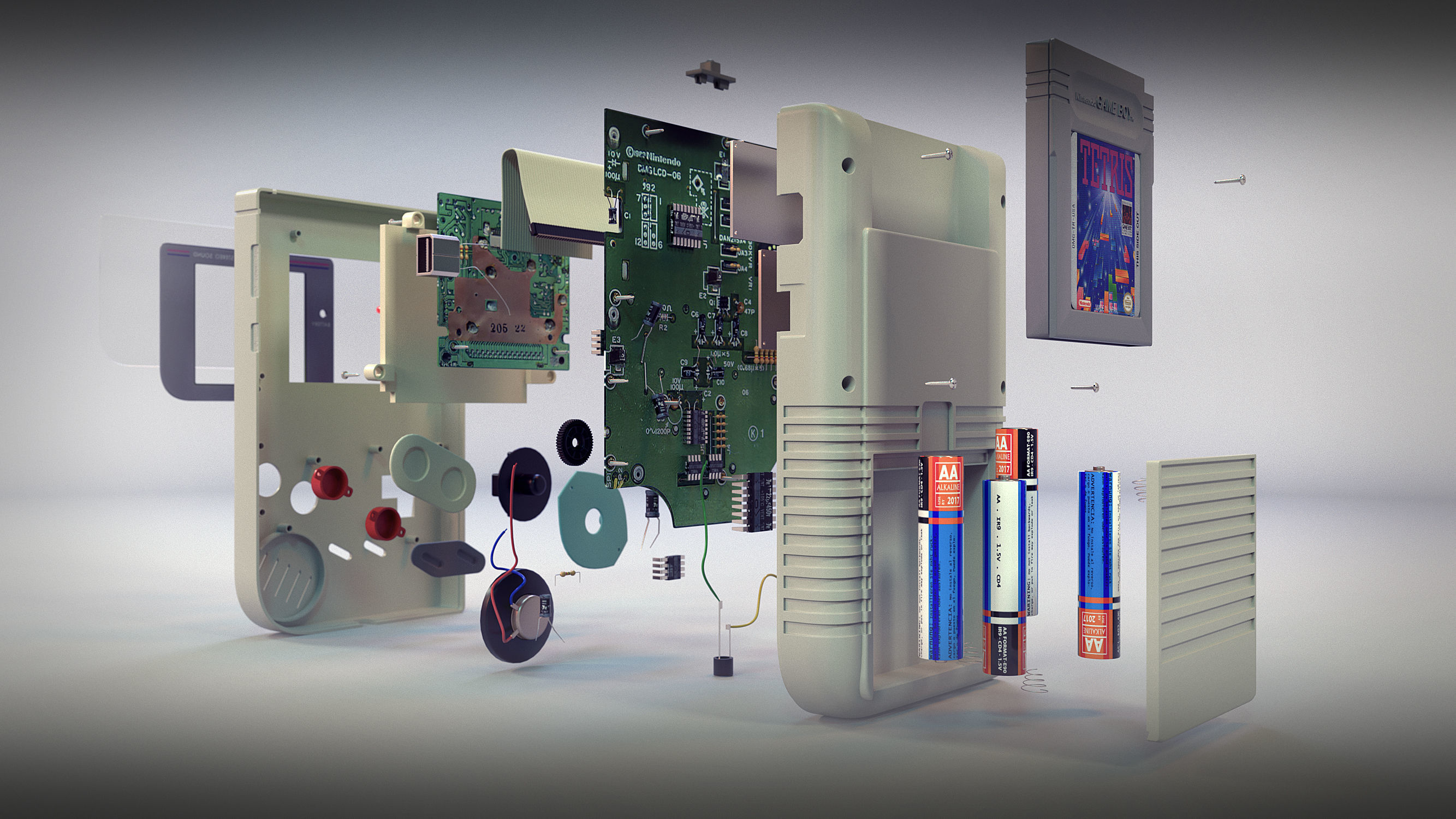 Game Boy - Highly Detailed and animation scene 3D model_10