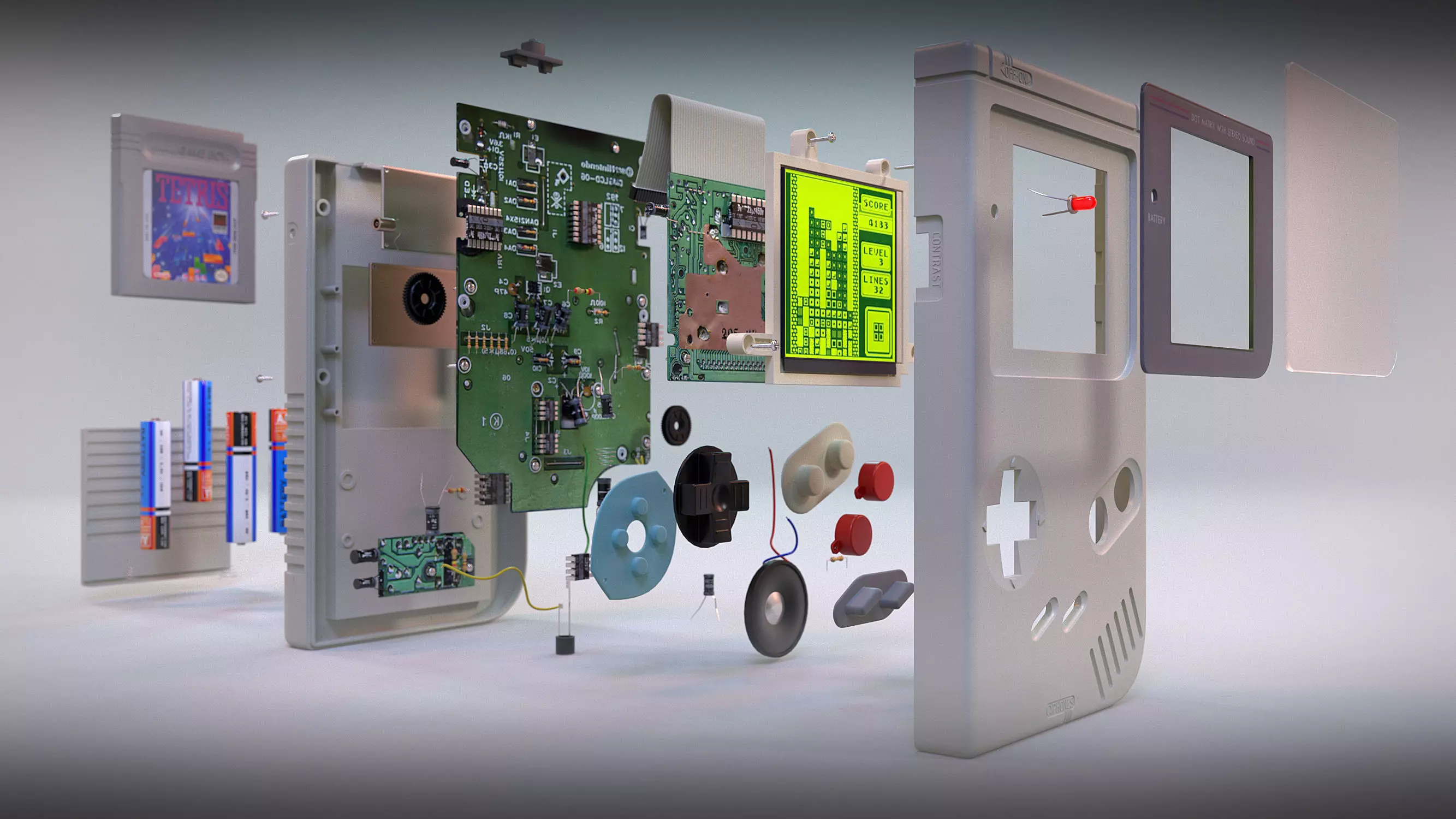 Game Boy - Highly Detailed and animation scene 3D model_0