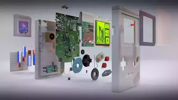 Game Boy - Highly Detailed and animation scene