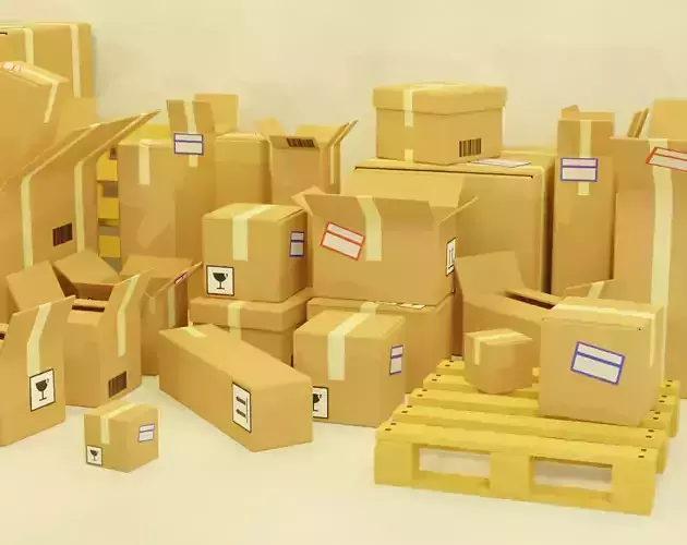 Cardboard boxes pack