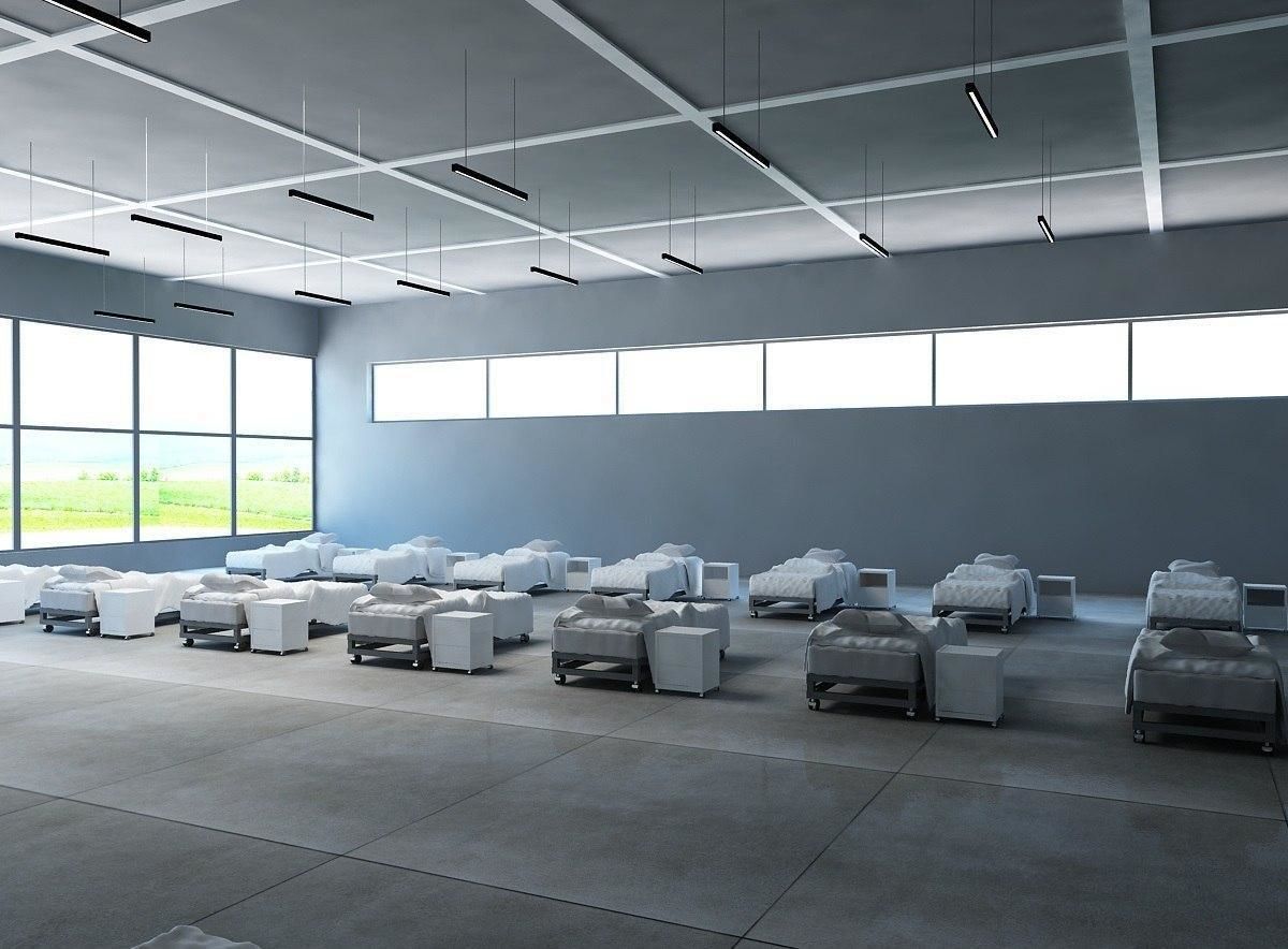 Temporary medical wards to quarantine 3D model_3