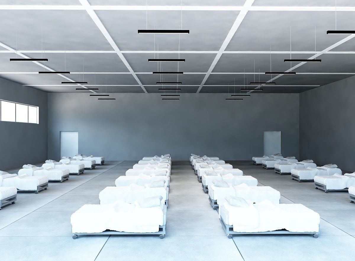 Temporary medical wards to quarantine 3D model_2