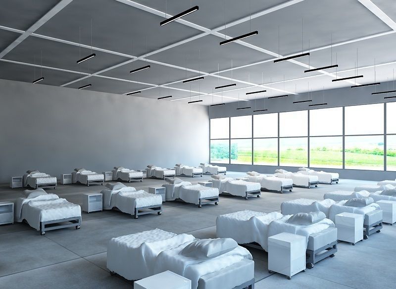 Temporary medical wards to quarantine 3D model_1