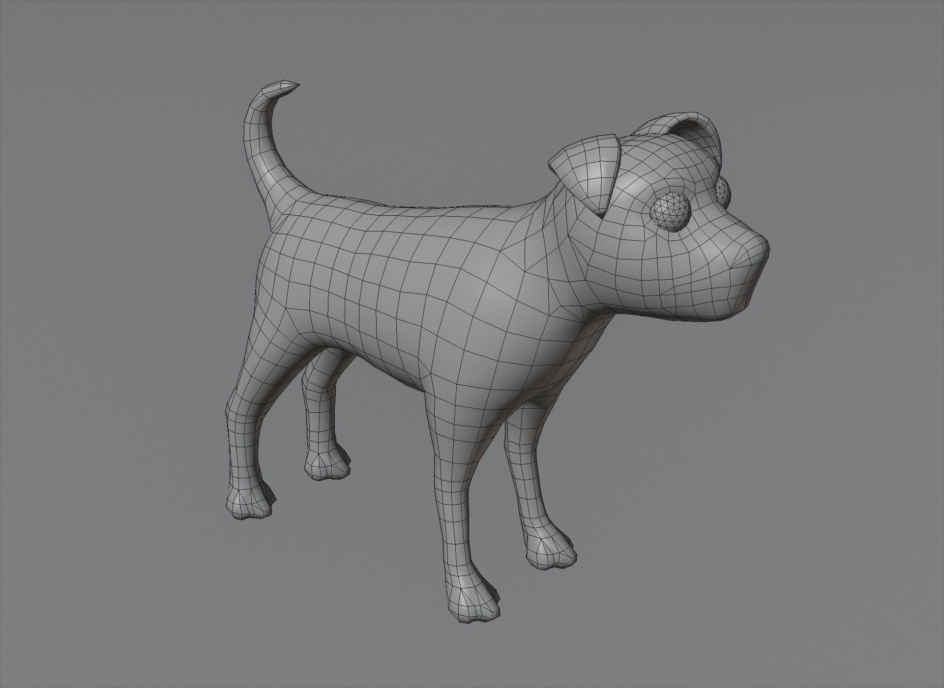 Cartoon Terrier Dog 3D Model Low-poly 3D model_4