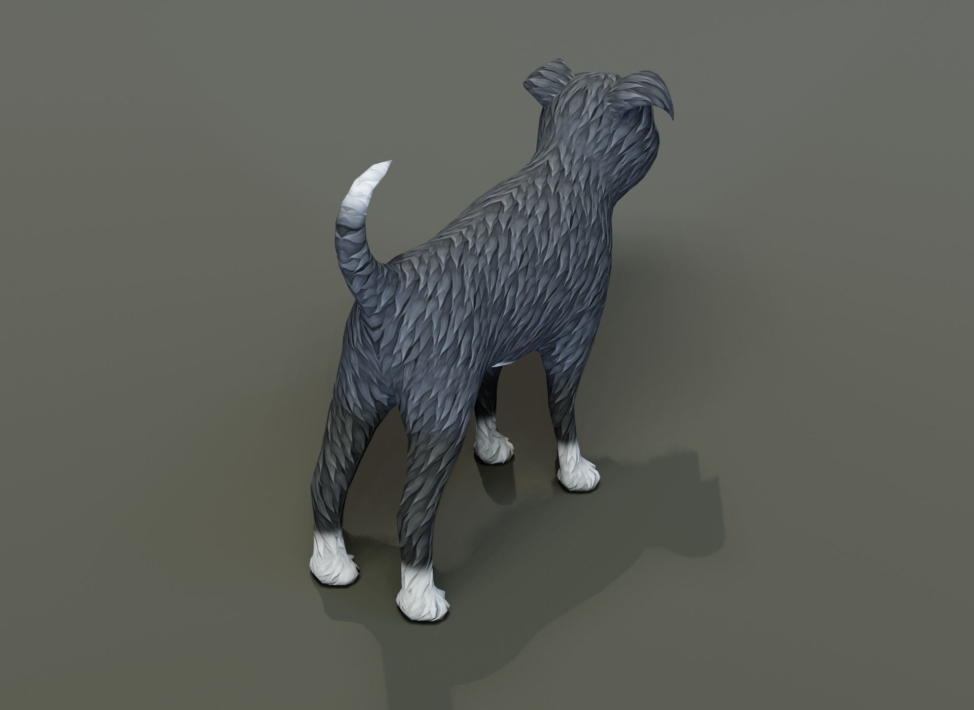 Cartoon Terrier Dog 3D Model Low-poly 3D model_5