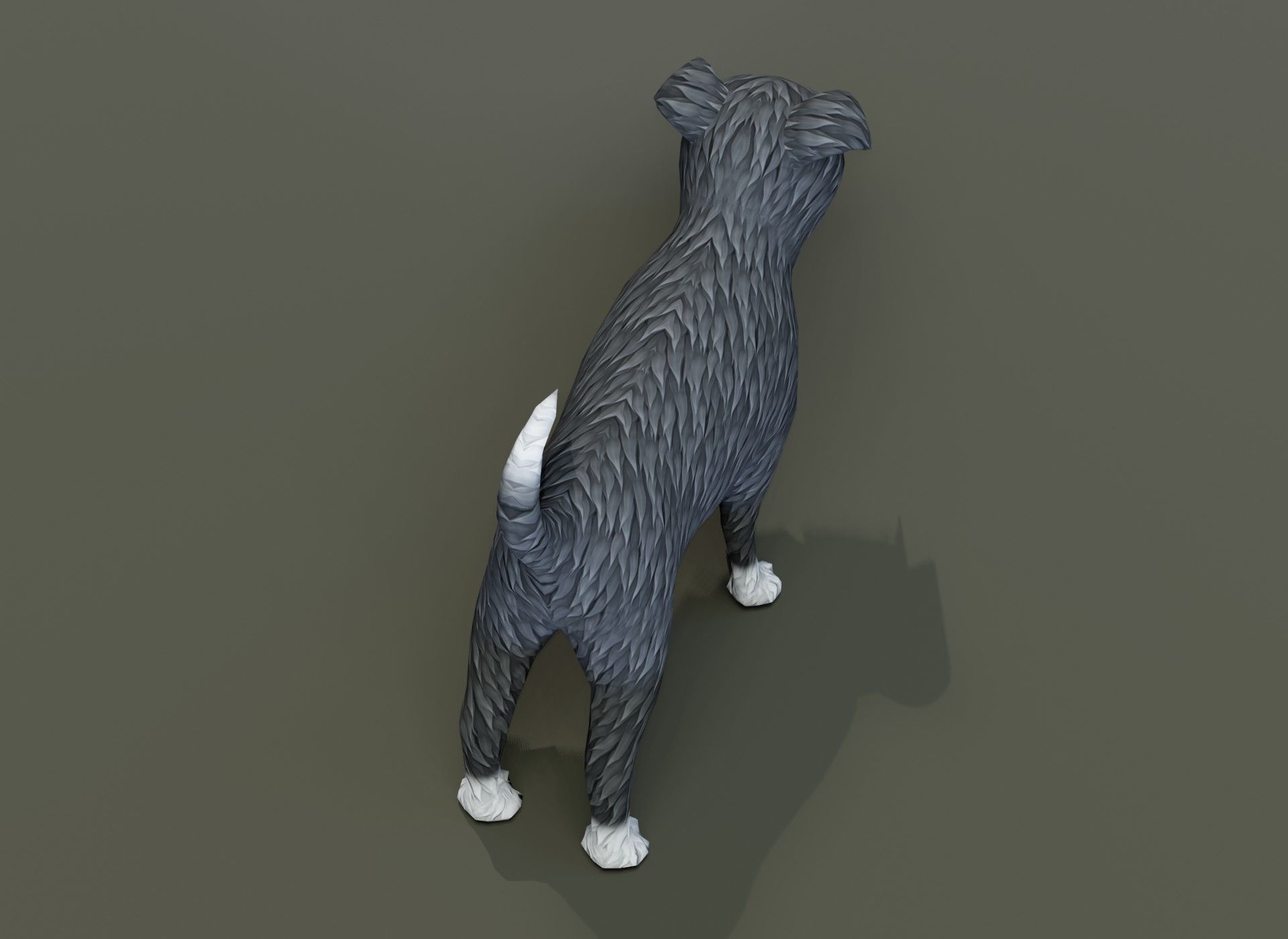 Cartoon Terrier Dog 3D Model Low-poly 3D model_9