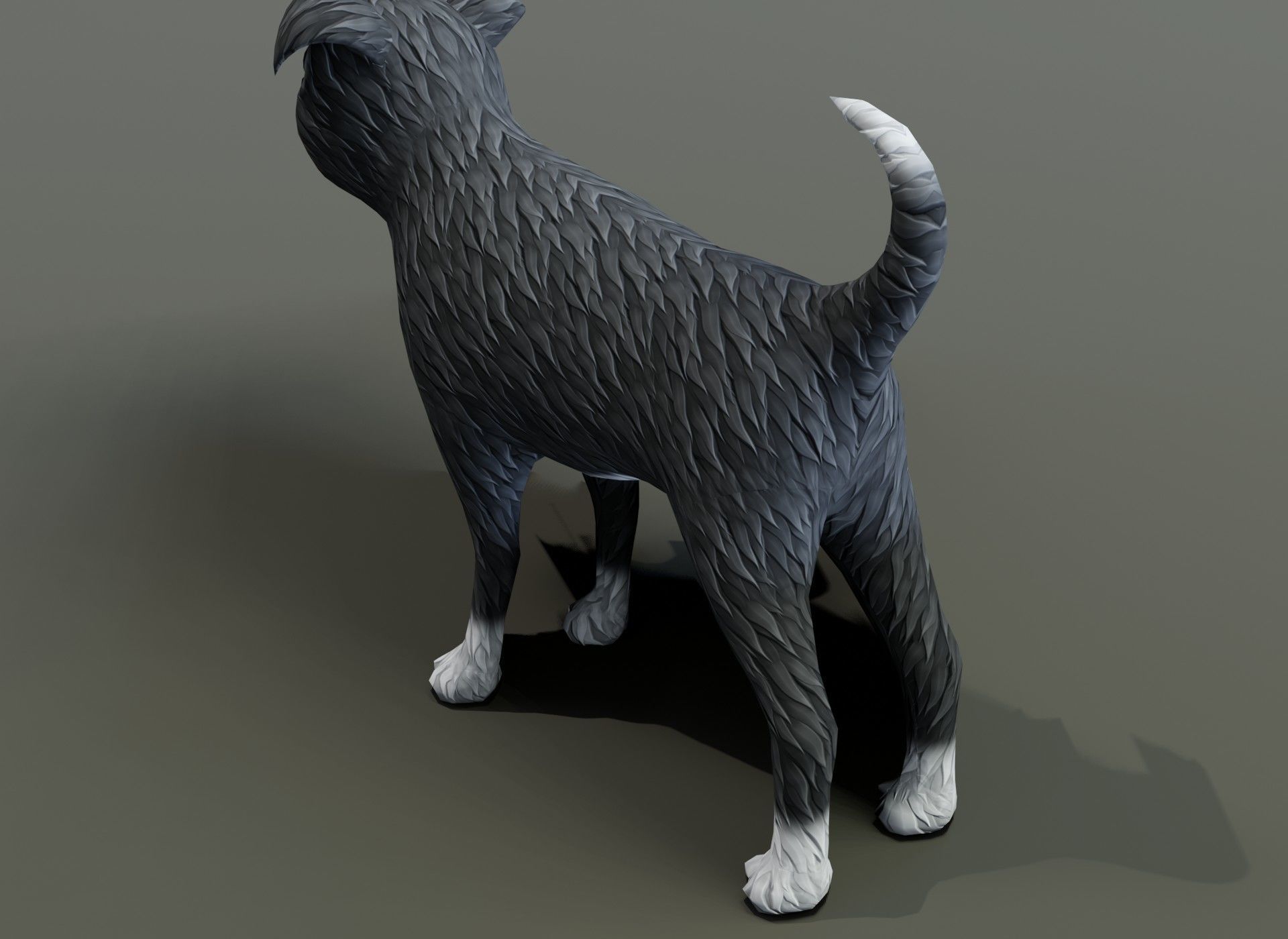 Cartoon Terrier Dog 3D Model Low-poly 3D model_19