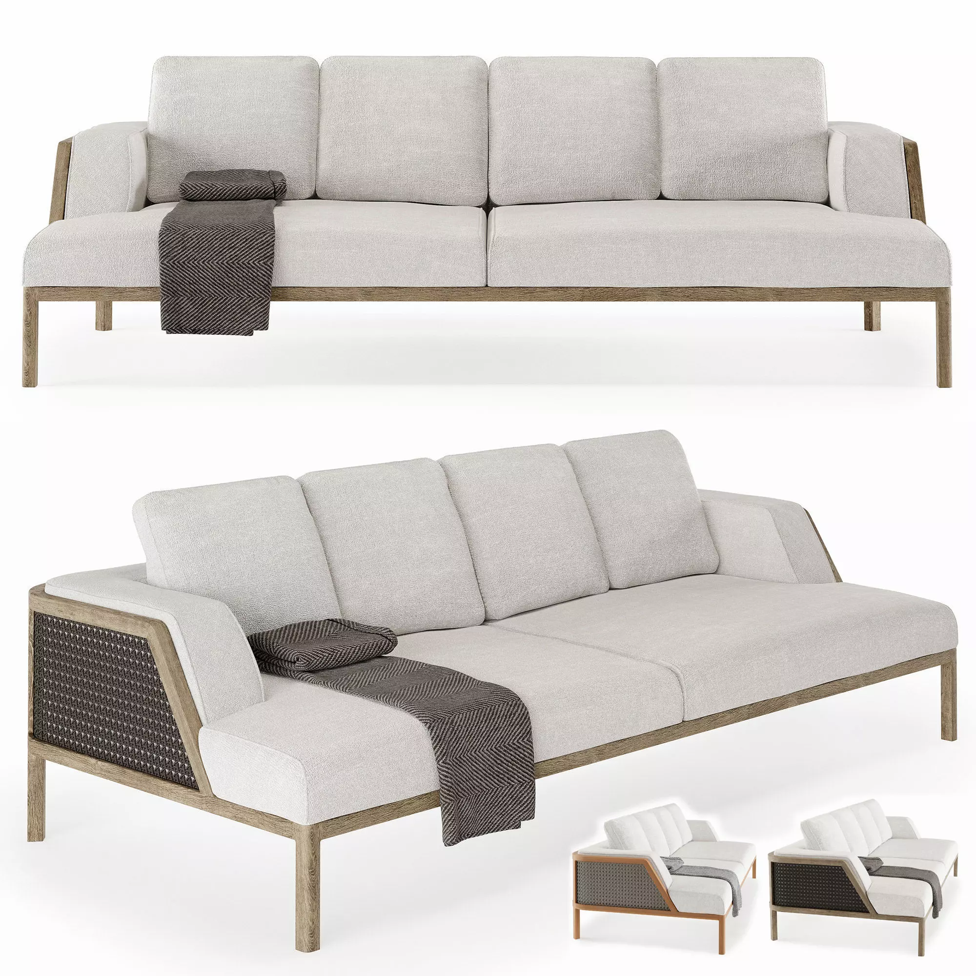 Ethimo Grand Life XL Sofa 3D model_0