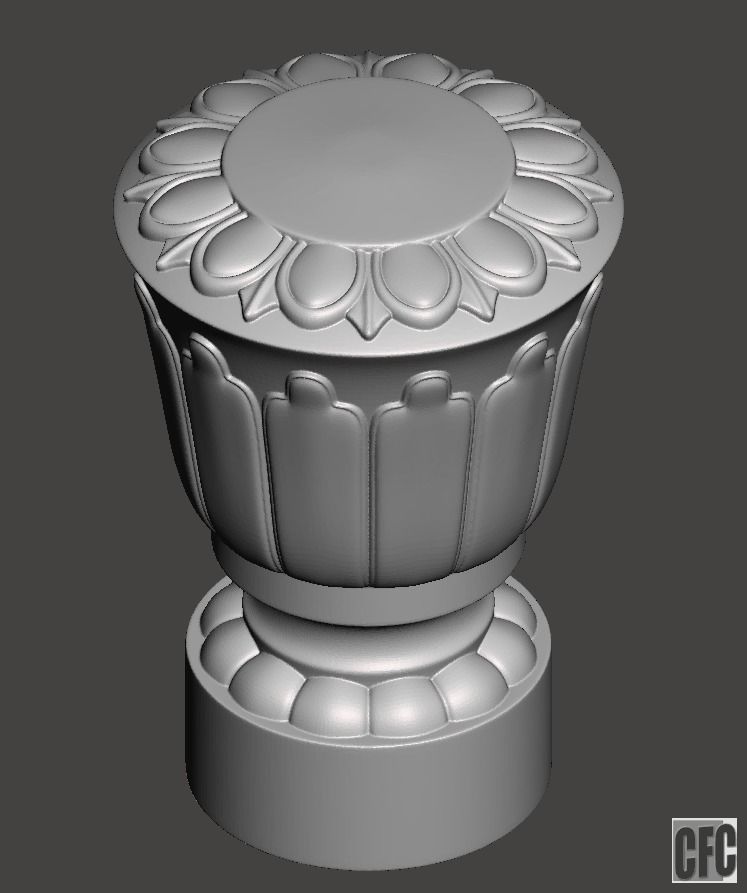 WoodCarving Finial  collection - 3d model for CNC _15