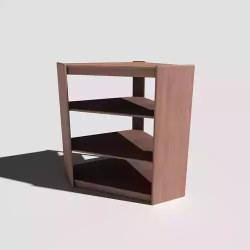 Bookcase Corner Low-poly 3D model
