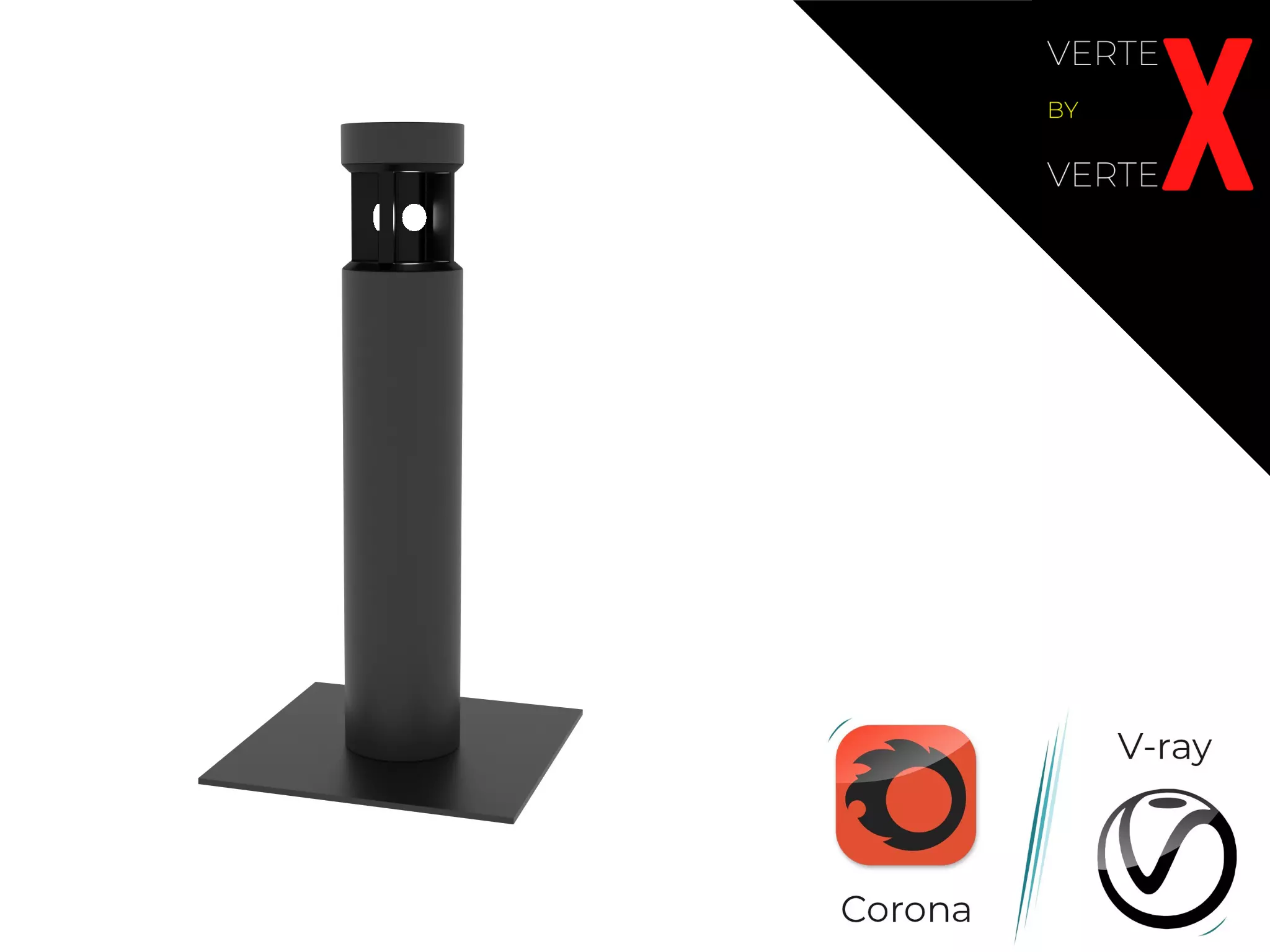 Inula Light Pole Low-poly 3D model_0